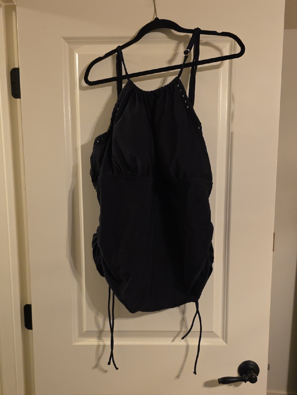 Kona Sol Black Tankini Top Piece Swimsuit 26W Plus Size